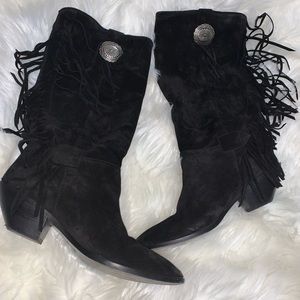 Saint Laurent black western boots